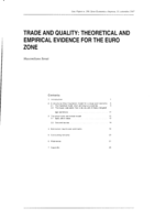Trade and quality: theoretical and empirical evidence for the euro zone