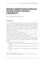 Imprese e amministrazioni pubbliche: due modi diversi di gestire il cambiamento?