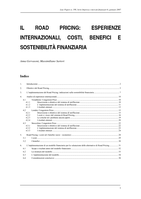 Il road pricing: esperienze internazionali, costi, benefici e sostenibilità finanziaria