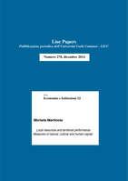 Local resources and territorial performance: measures of natural, cultural and human capital