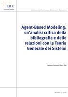 Agent-based modeling: un'analisi critica della bibliografia e delle relazioni con la teoria generale dei sistemi