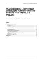 Analisi dei modelli logistici nella distribuzione dei prodotti finiti del distretto delle piastrelle di Sassuolo