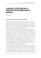 L'analisi e la gestione della redditività nelle imprese multi-business