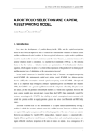 A portfolio selection and capital asset pricing model