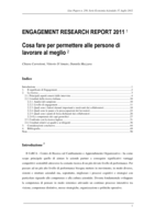 Engagement research report 2011: cosa fare per permettere alle persone di lavorare al meglio