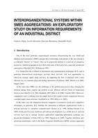 Interorganizational systems within SMEs aggregations: an exploratory study on information requirements of an industrial district