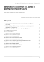 Esperimenti di didattica del corso di diritto privato comparato