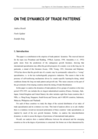 On the dynamics of trade patterns