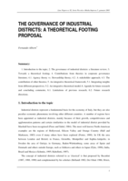 The governance of industrial districts: a theoretical footing proposal