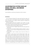 An information system check-up model for small and medium enterprises