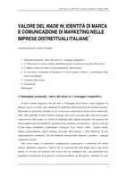 Valore del made in, identità di marca e comunicazione di marketing nelle imprese distrettuali italiane