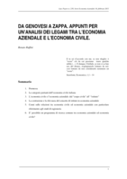 Da Genovesi a Zappa: appunti per un’analisi dei legami tra l’economia aziendale e l’economia civile