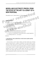 Modelling electricity prices: from the state of the art to a draft of a new proposal