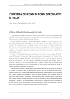 L'offerta dei fondi di fondi speculativi in Italia