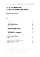 The development of entrepreneurship research
