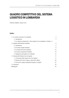 Quadro competitivo del sistema logistico in Lombardia