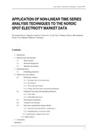 Application of non-linear time series analysis tecniques to the nordic spot electricity market data