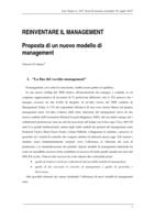 Reinventare il management: proposta di un nuovo modello di management