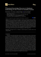 Customized knowledge discovery in databases methodology for the control of assembly systems