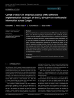 Carrot or stick? An empirical analysis of the different implementation strategies of the EU directive on nonfinancial information across Europe